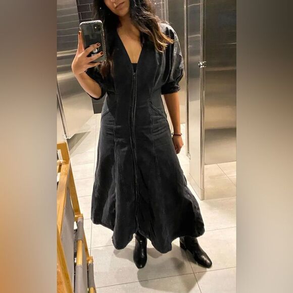 Mara Hoffman Black Denim Sophie Dress 6 - Picture 4 of 10